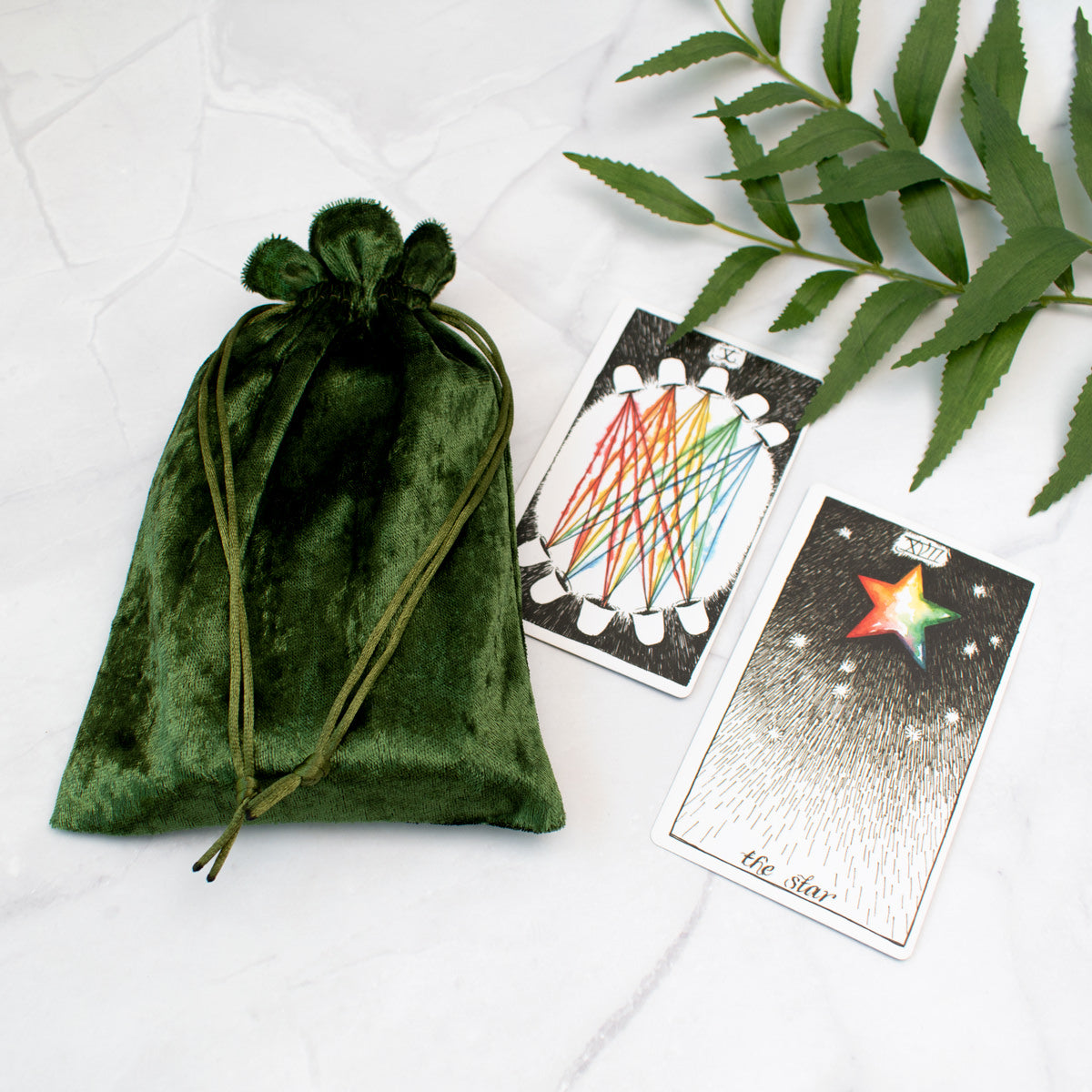 Premium Tarot and Oracle Bag (Pine Green)