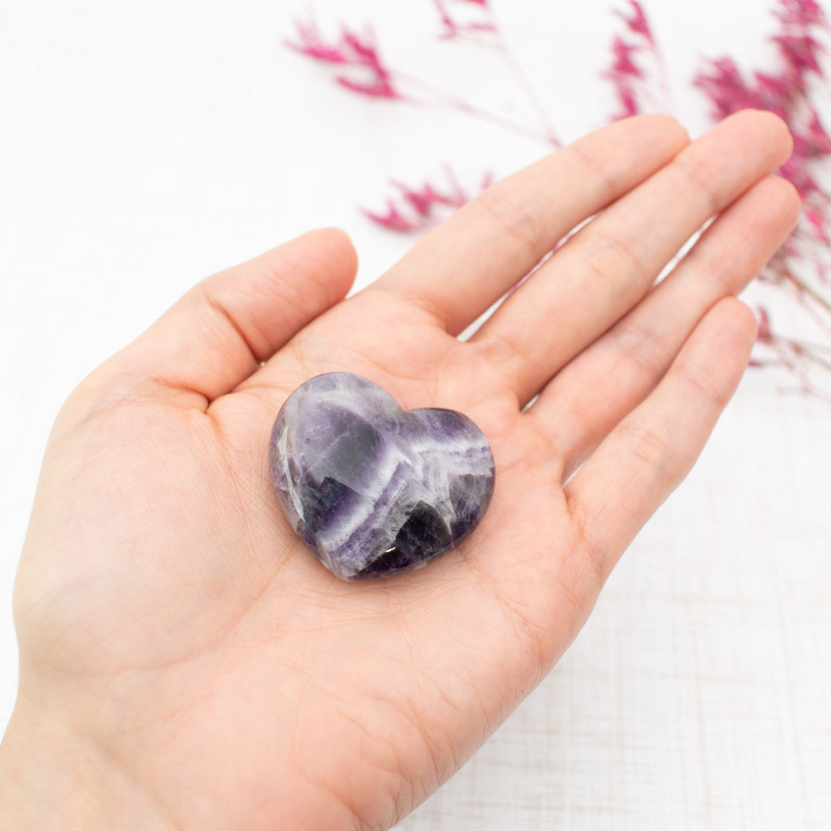 Chevron Amethyst Heart