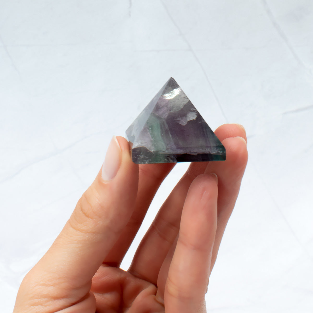 Rainbow Fluorite Pyramid