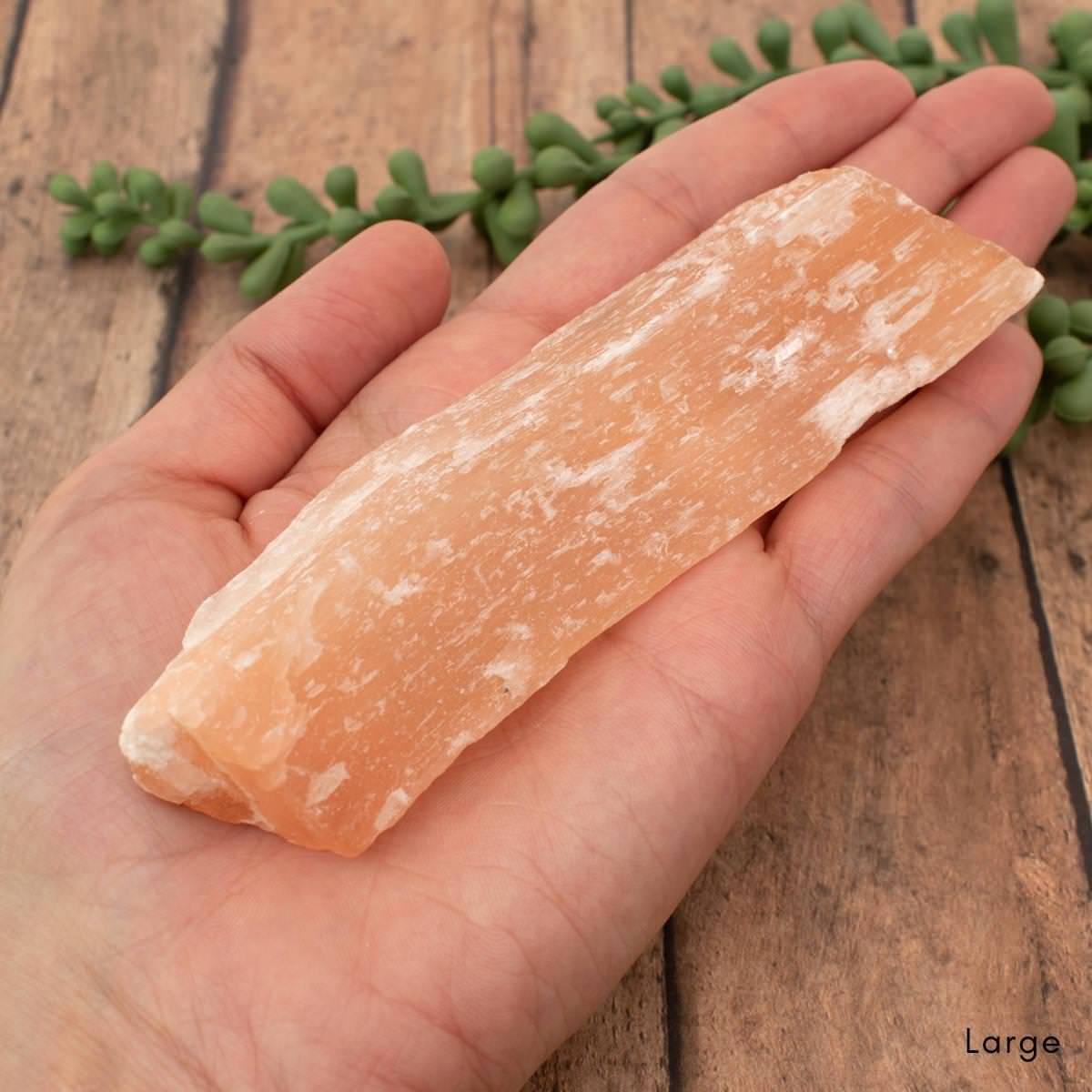 Raw Peach Selenite Crystal