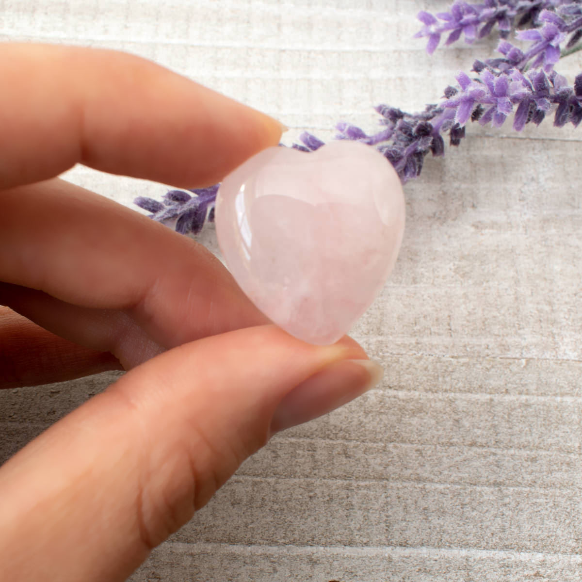 Rose Quartz Flat Back Heart
