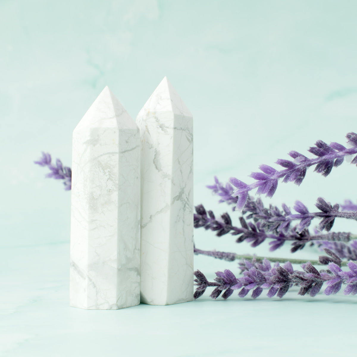 White Howlite Tower