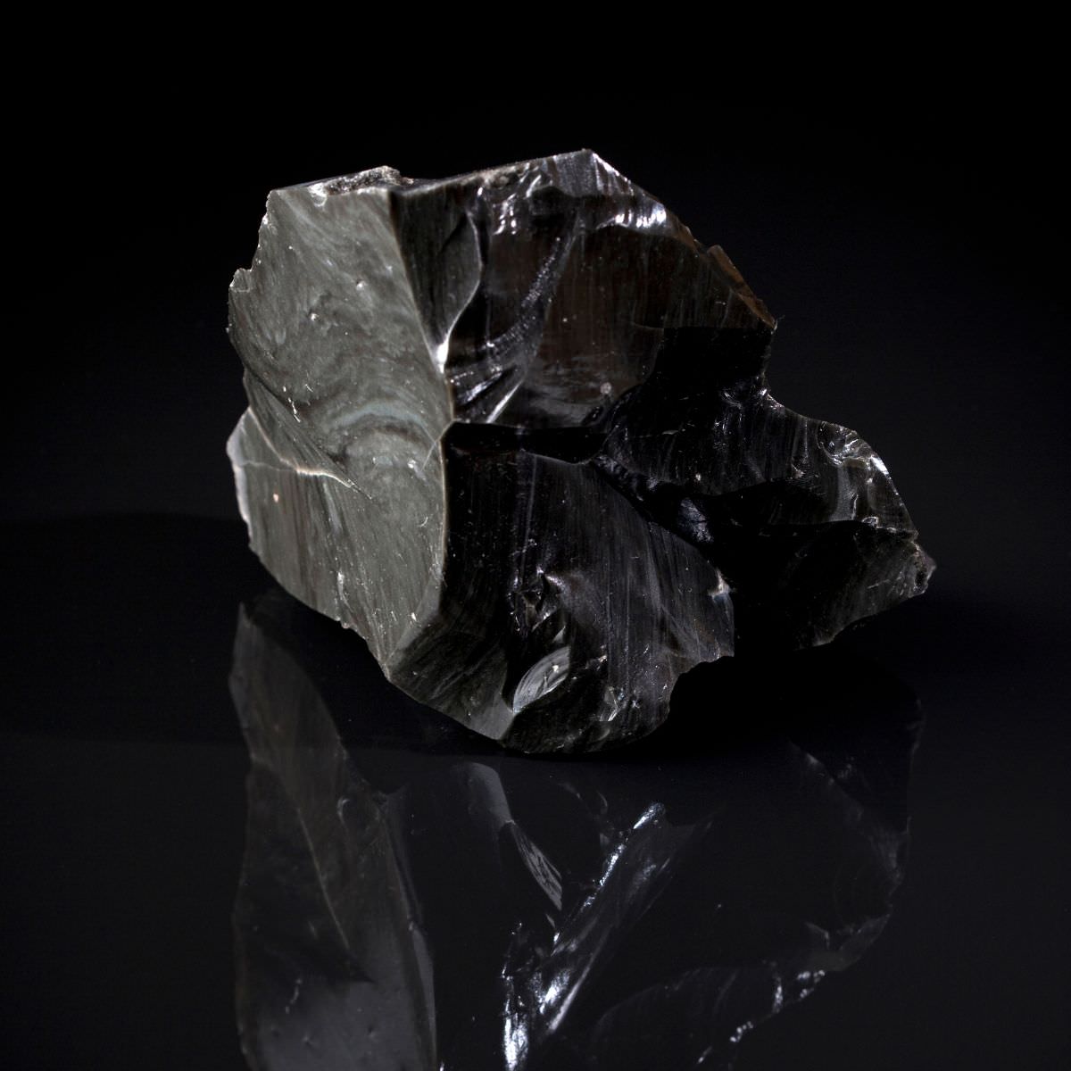 Raw Black Obsidian