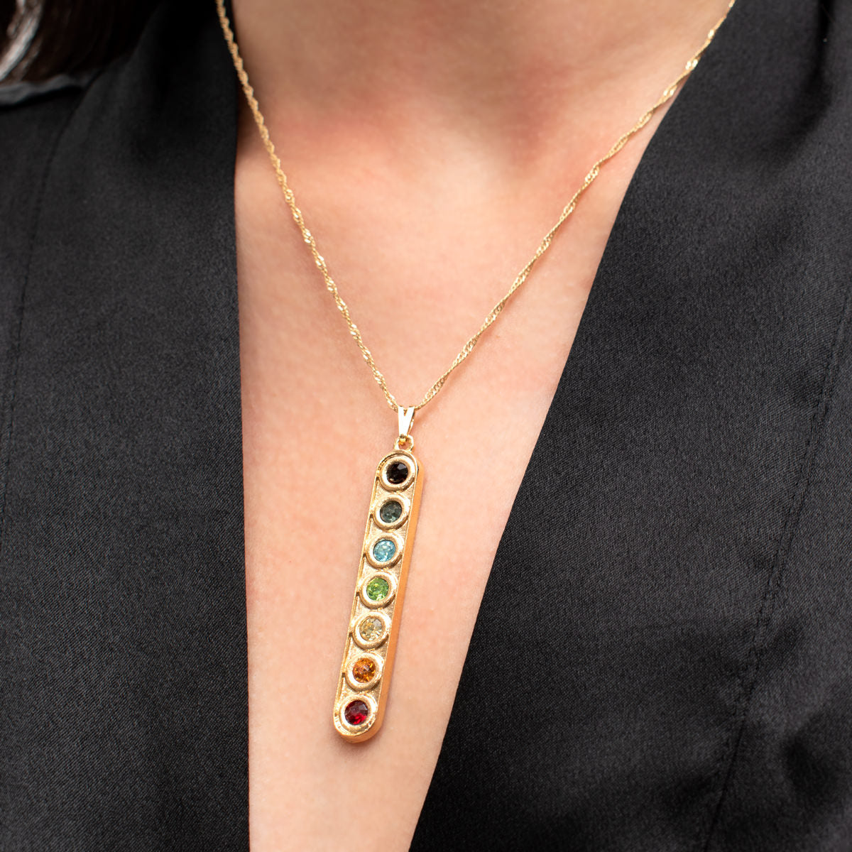 7 Chakras Necklace (Gold)