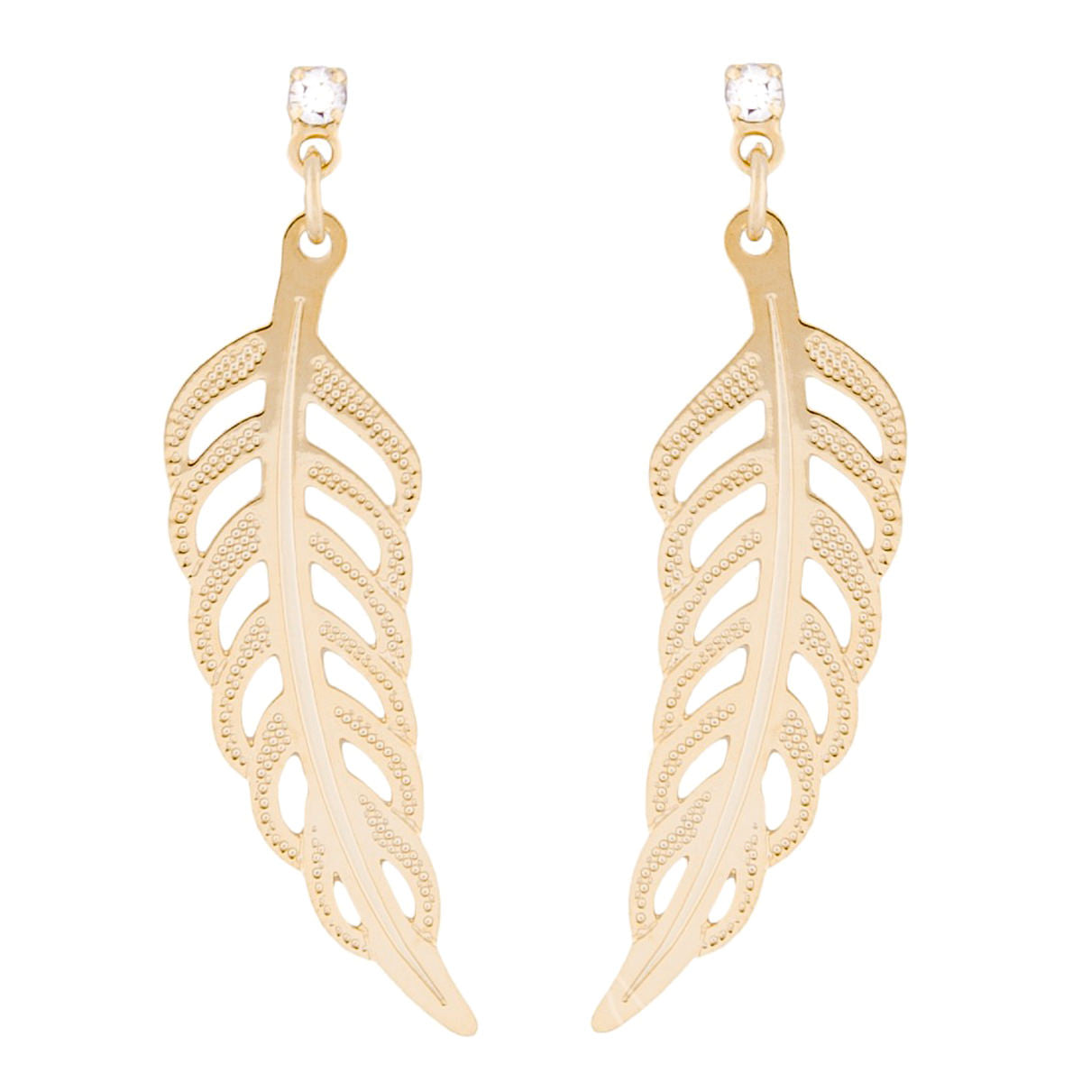 Angel Feather Earrings (Gold)