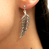 Angel Feather Earrings (Silver)