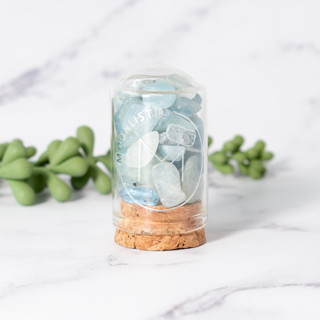 Aquamarine Crystal Wishing Containers
