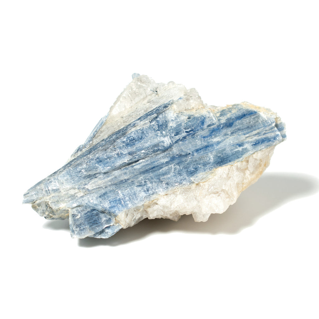 Blue Kyanite on Clear Quartz