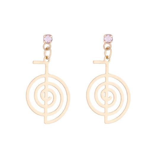 Cho Ku Rei Reiki Symbol Earrings (Gold)