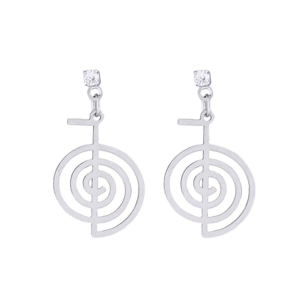 Cho Ku Rei Reiki Symbol Earrings (Silver)