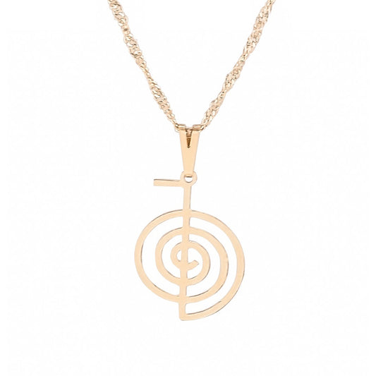 Cho Ku Rei Reiki Symbol Necklace (Gold)