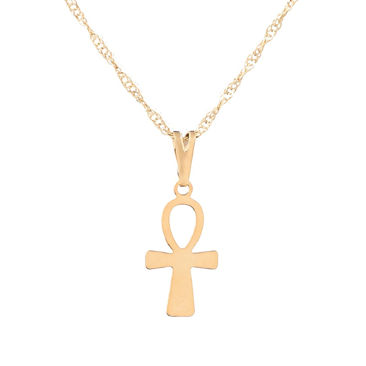 Eternal Ankh Cross Necklace (Gold)