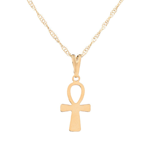 Eternal Ankh Cross Necklace (Gold)