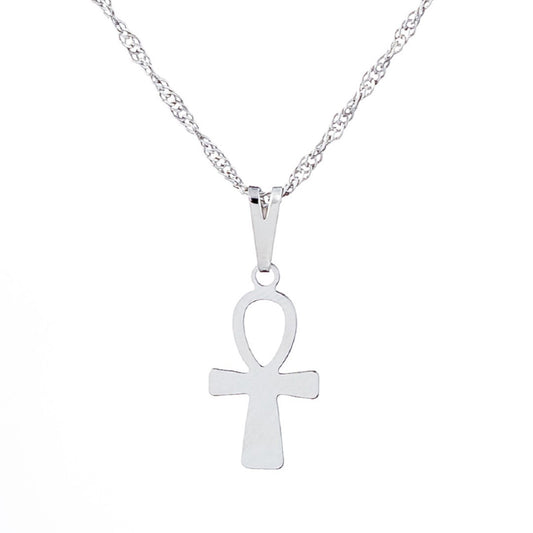 Eternal Ankh Cross Necklace (Silver)