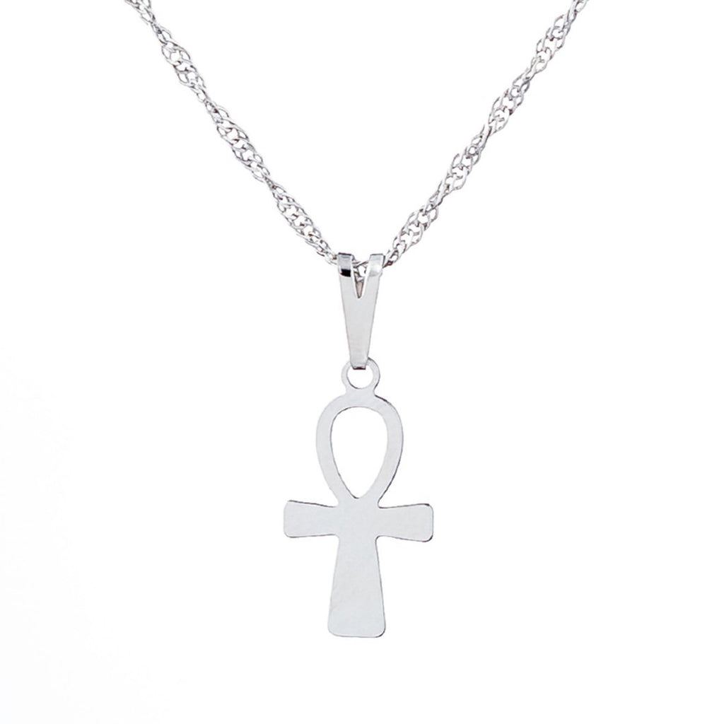 Eternal Ankh Cross Necklace (Silver)