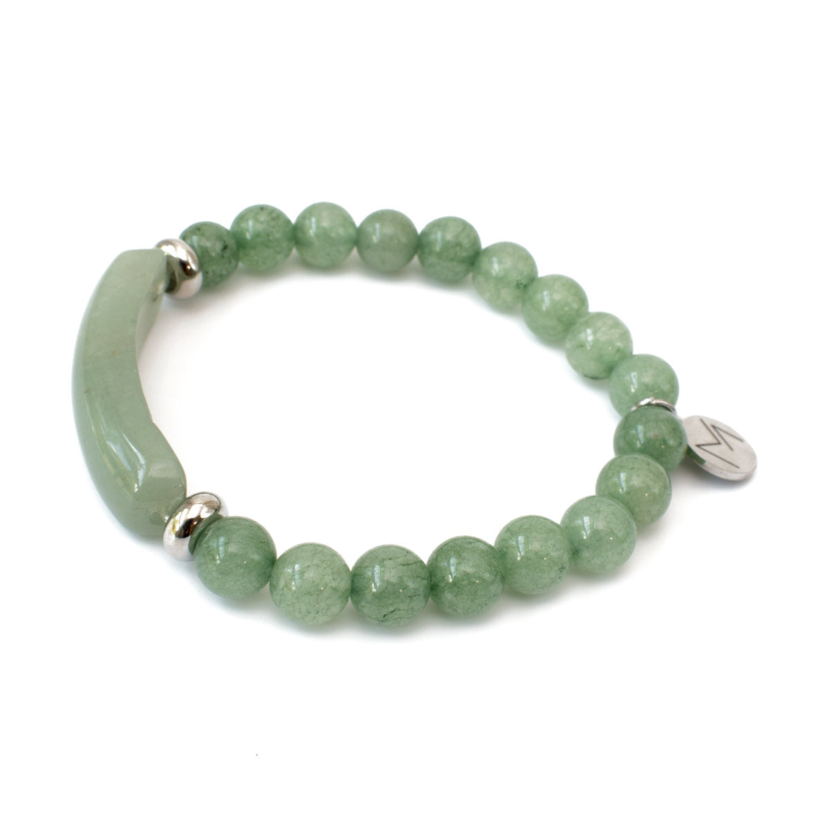 Green Aventurine Bracelet (Heart Charm)