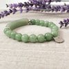 Green Aventurine Bracelet (Heart Charm)