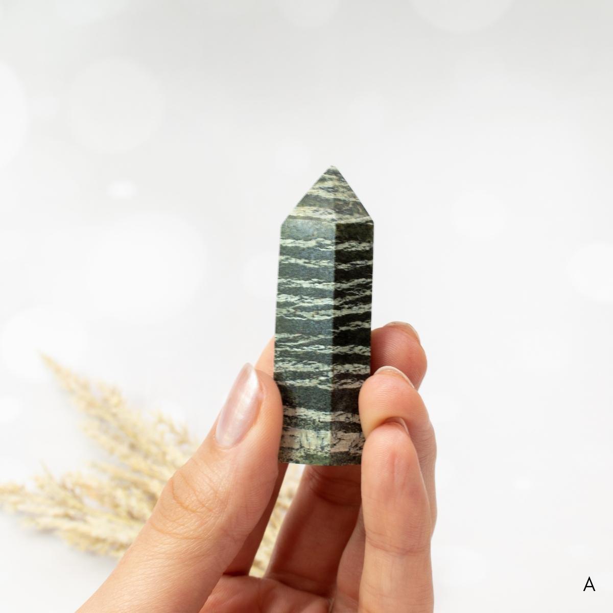 Green Zebra Jasper Tower