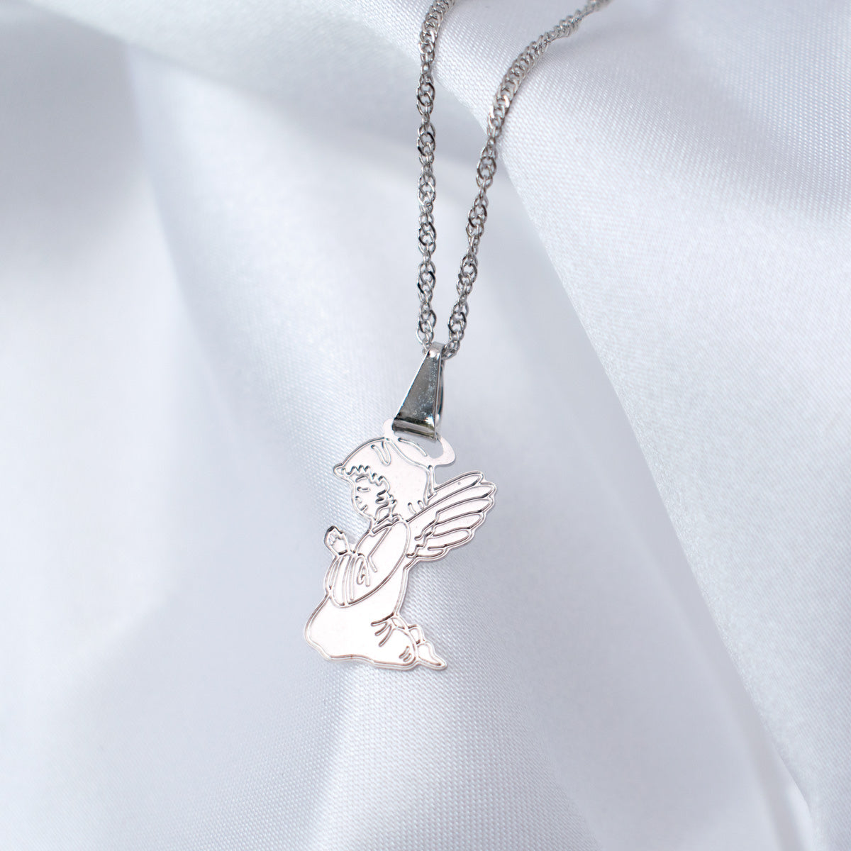 Guardian Angel Necklace (Silver)