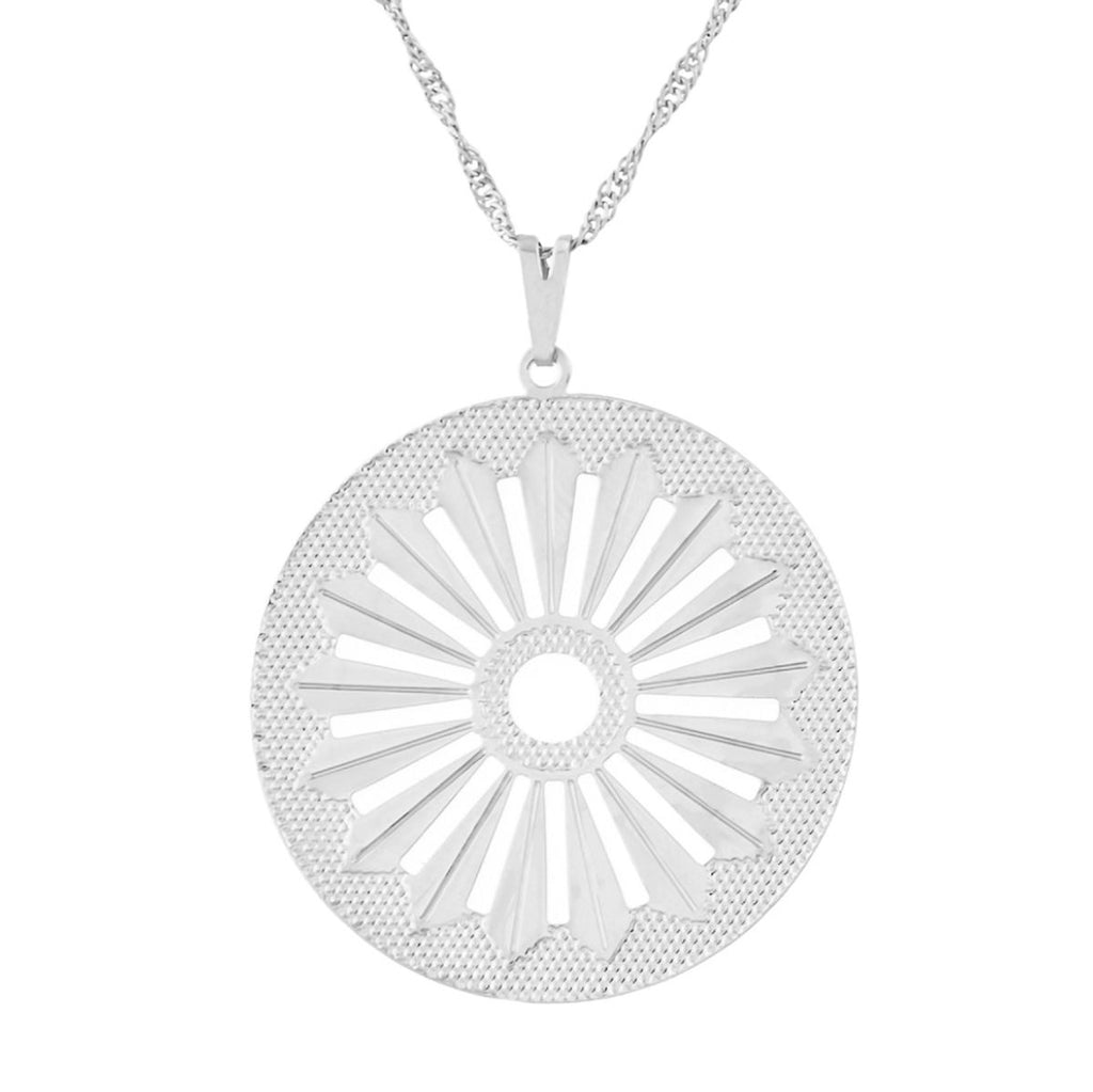 Gypsy Wheel Necklace (Silver)