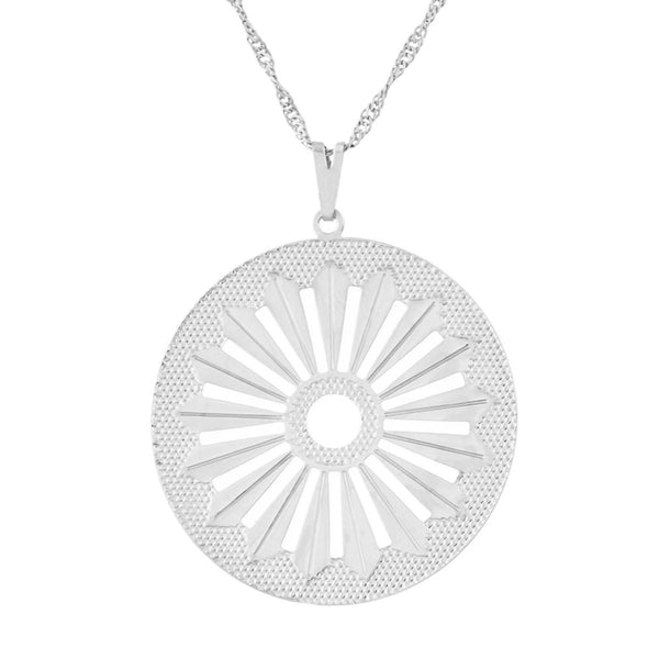 Gypsy Wheel Necklace (Silver)