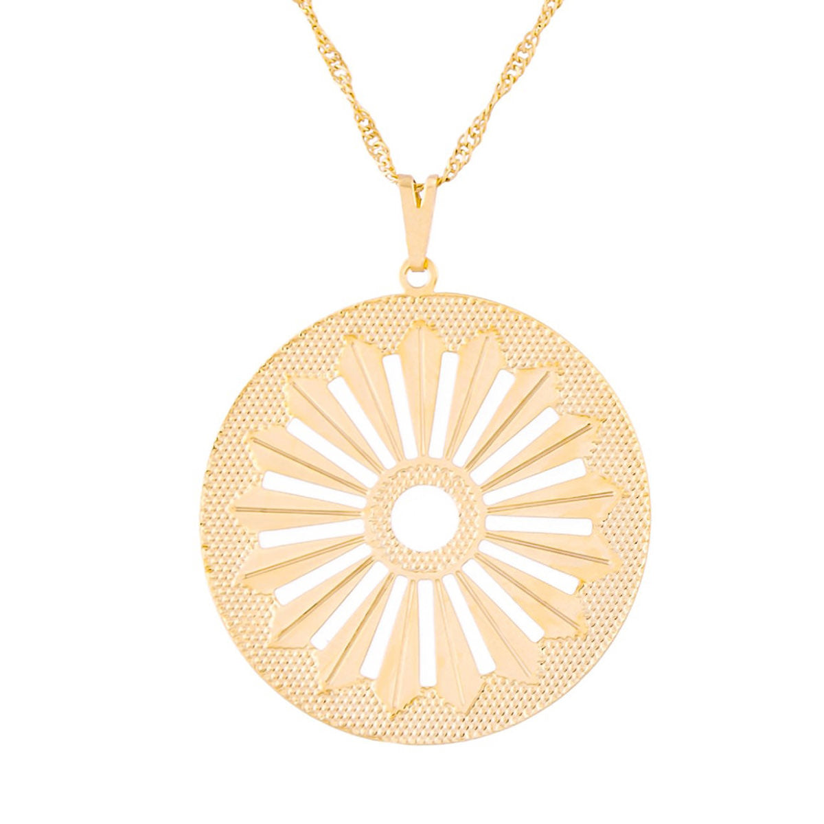 Gypsy Wheel Necklace (Gold)
