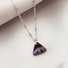 Lilac Shadow Triangle Necklace (Silver)