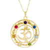 Om-Symbol-&-7-Chakras-Mandala-Necklace-(Gold)