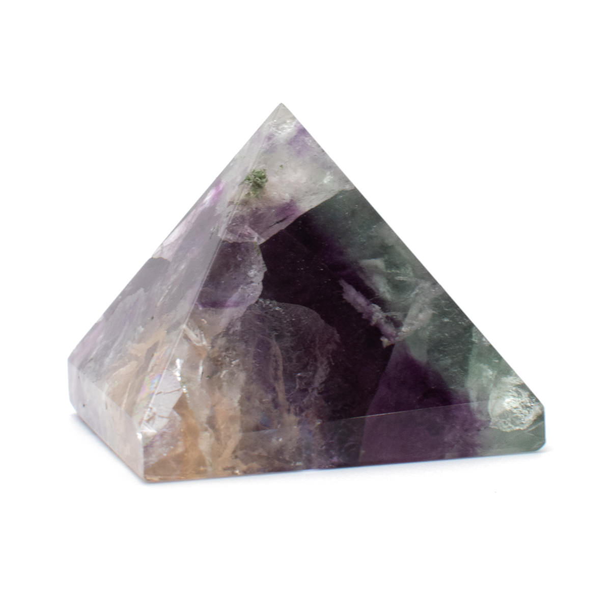 Rainbow Fluorite Pyramid