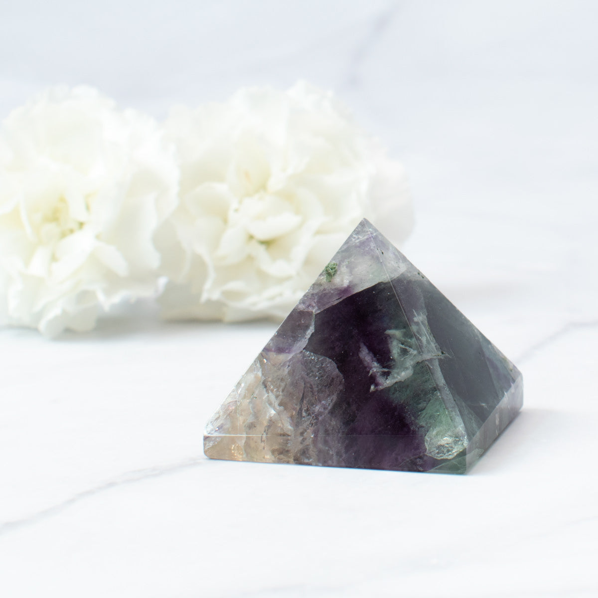 Rainbow Fluorite Pyramid