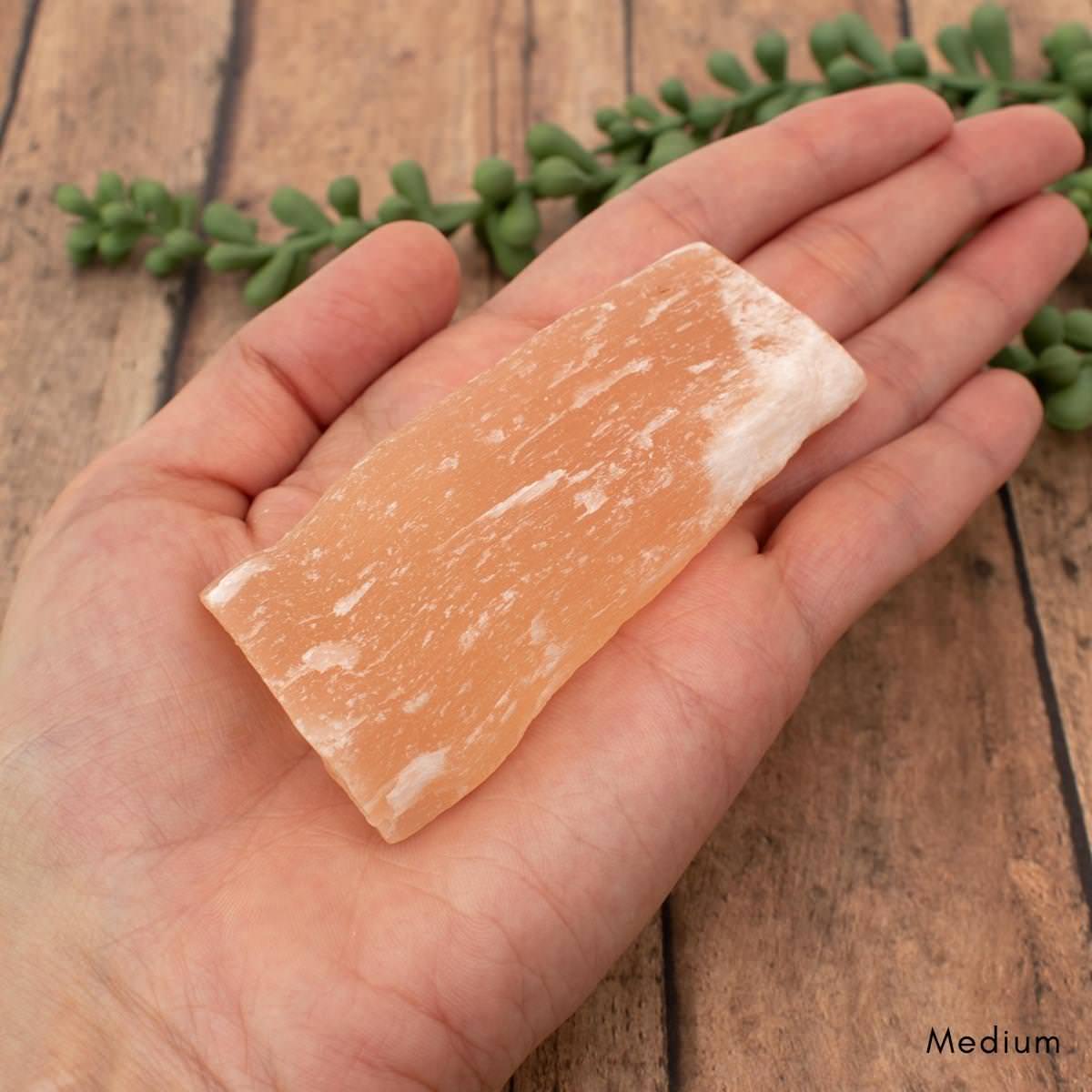 Raw Peach Selenite Crystal