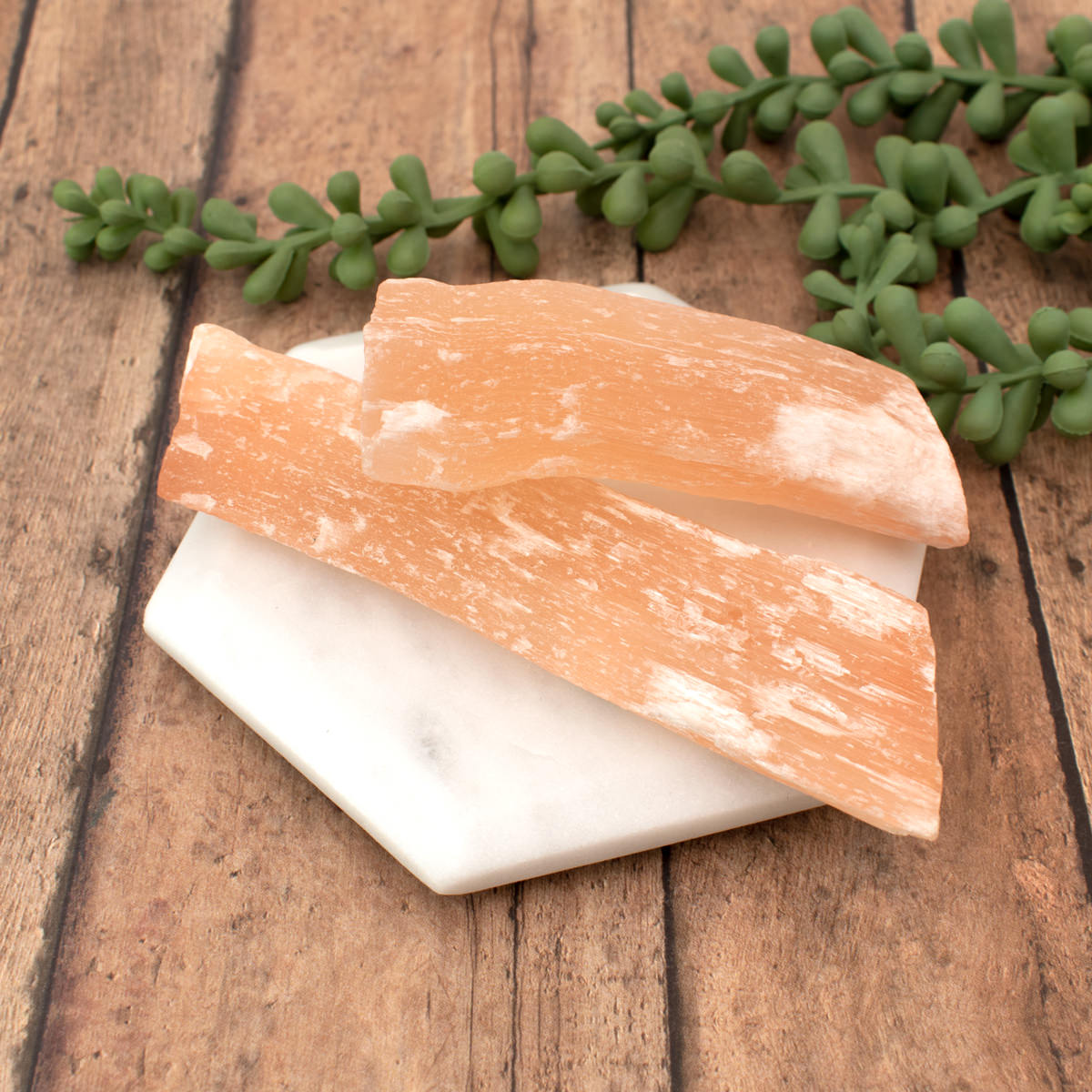 Raw Peach Selenite Crystal