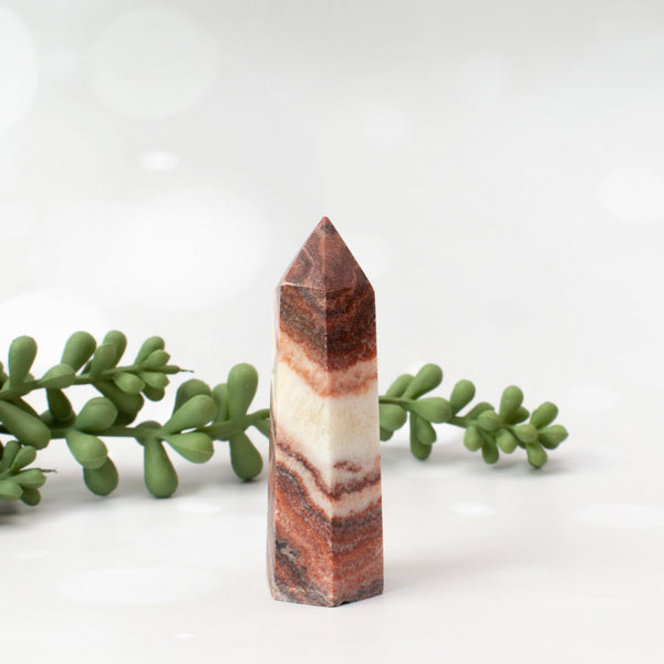 Red Banded Calcite Tower