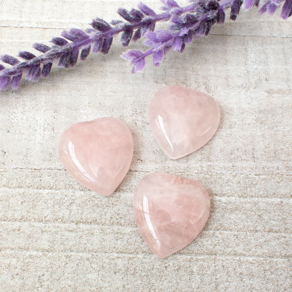 Rose Quartz Flat Back Heart 
