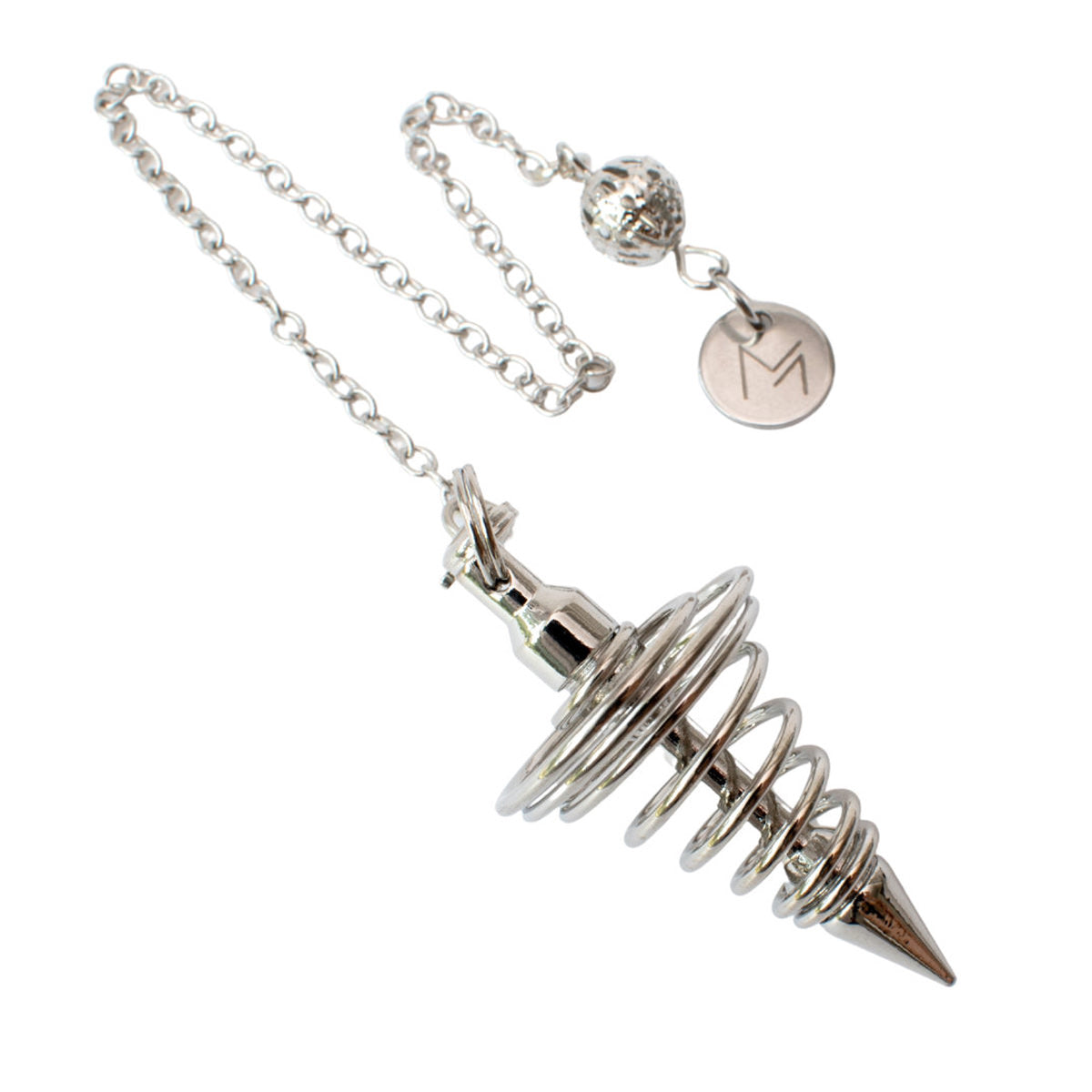 Silver Sacred Spiral Pendulum