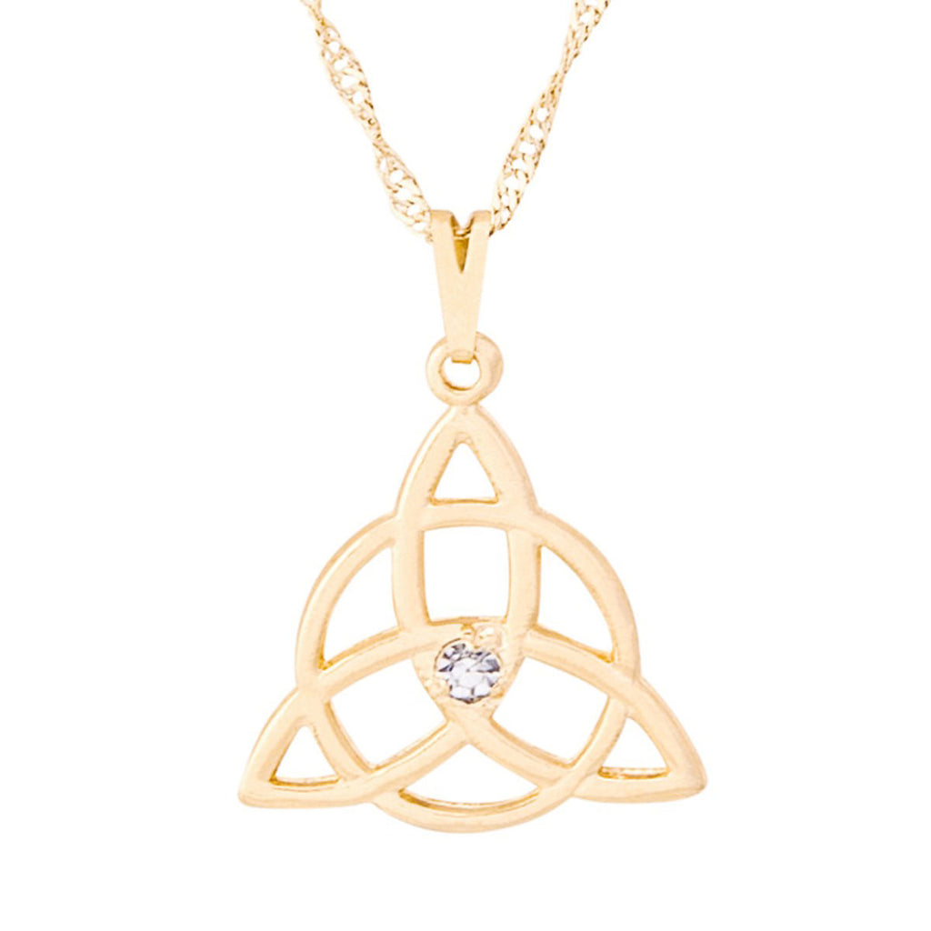Trinity Celtic Knot Necklace (Gold)