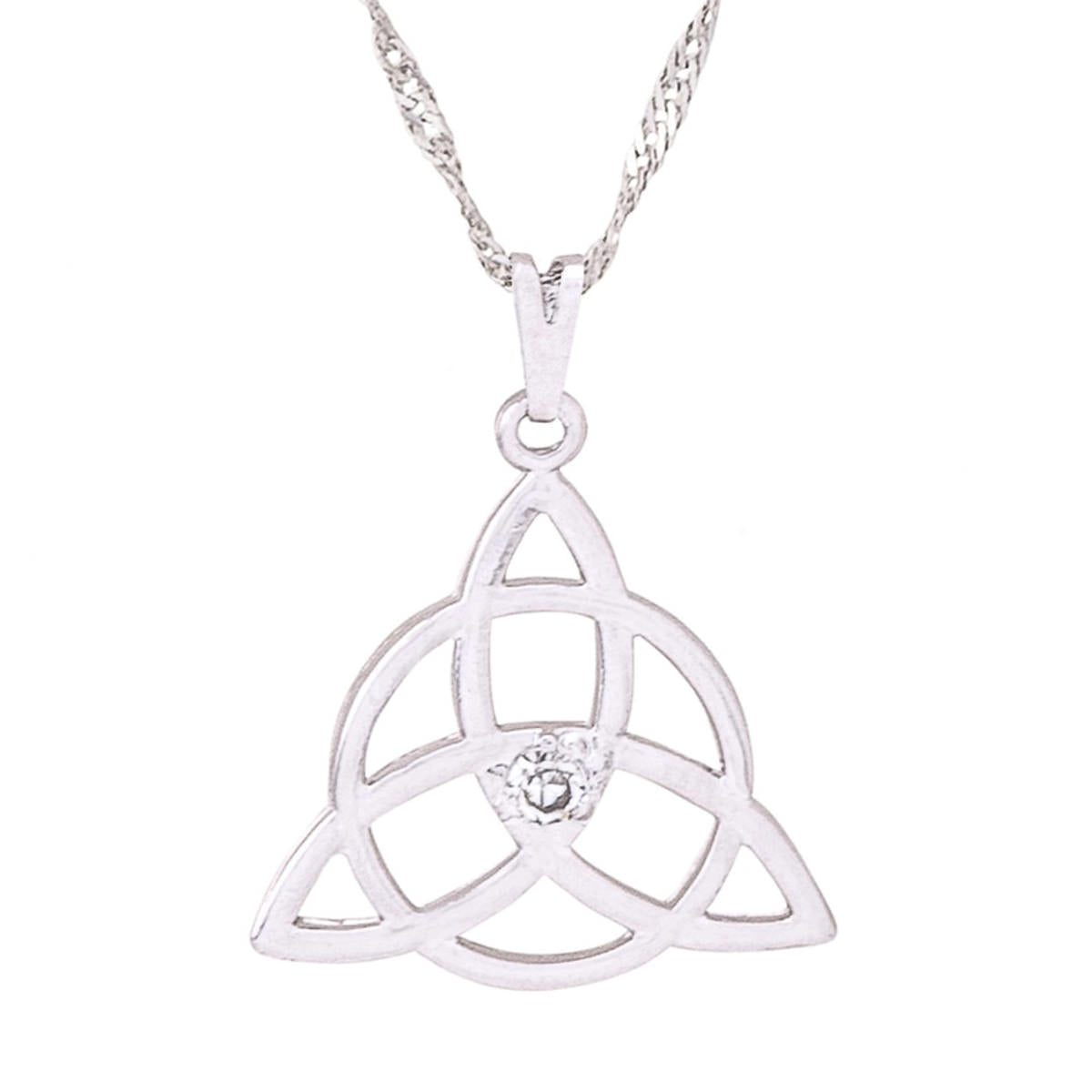 Trinity Celtic Knot Necklace (Silver)