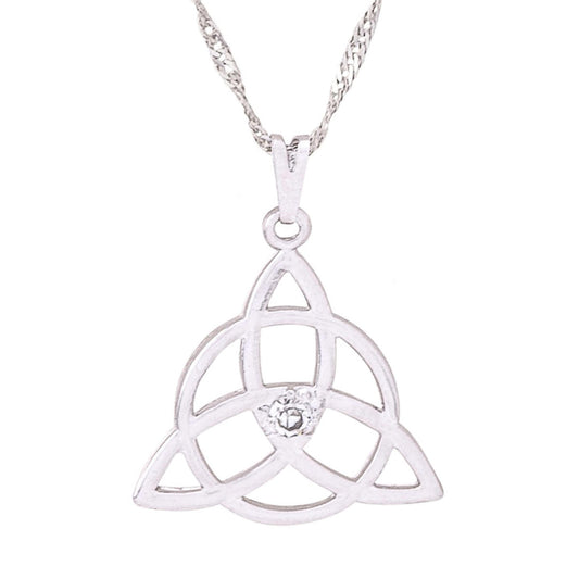 Trinity Celtic Knot Necklace (Silver)