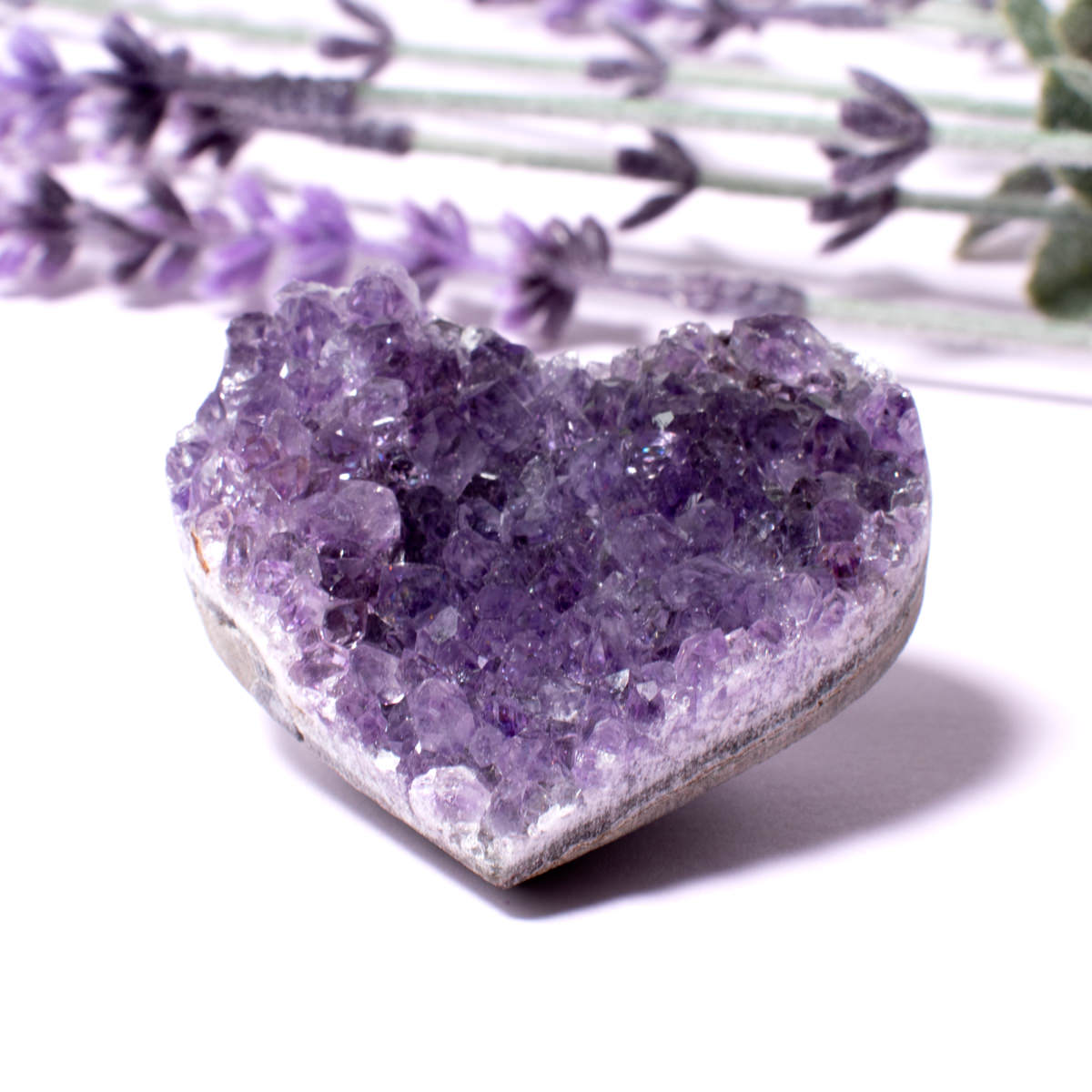 Amethyst Cluster Heart