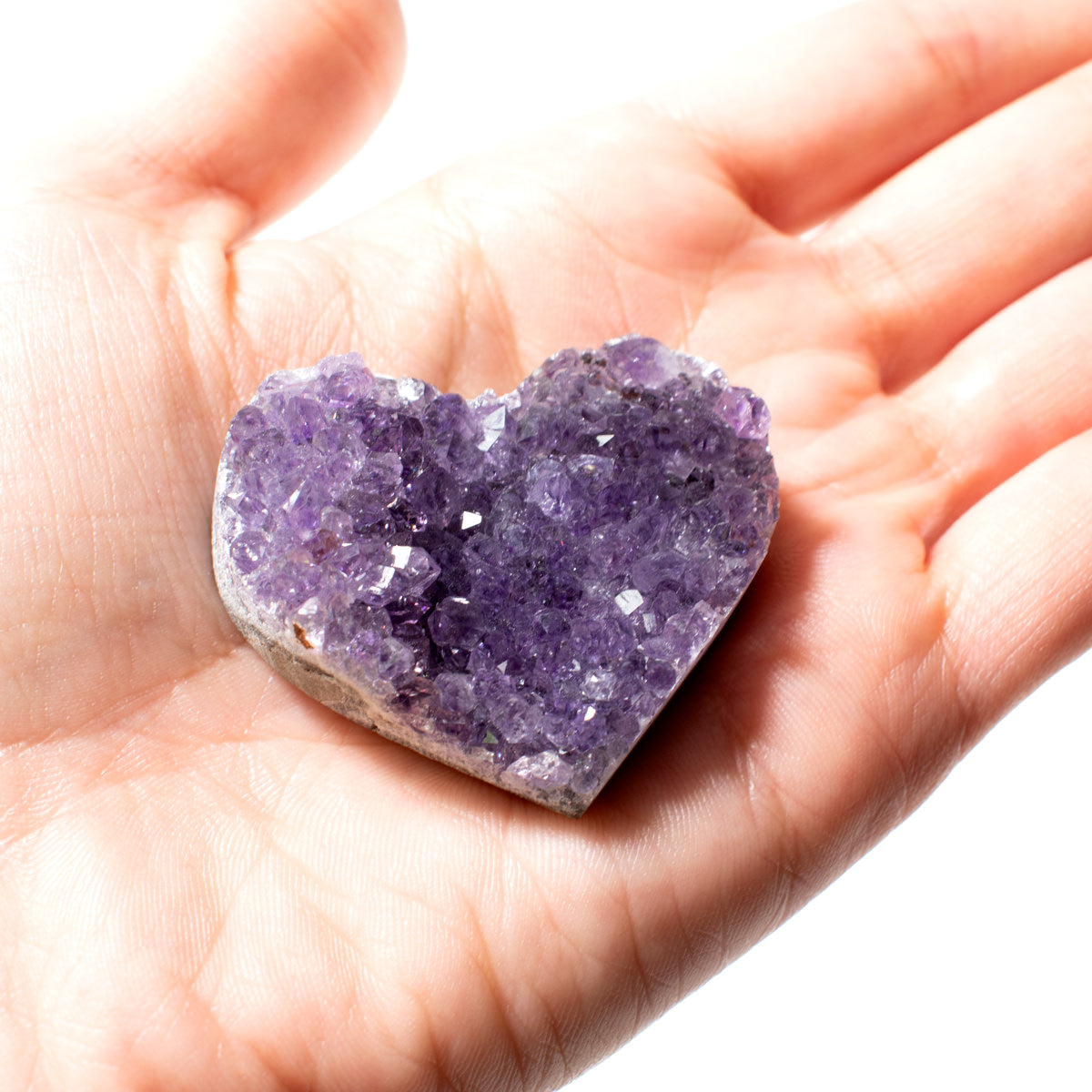 Amethyst Cluster Heart