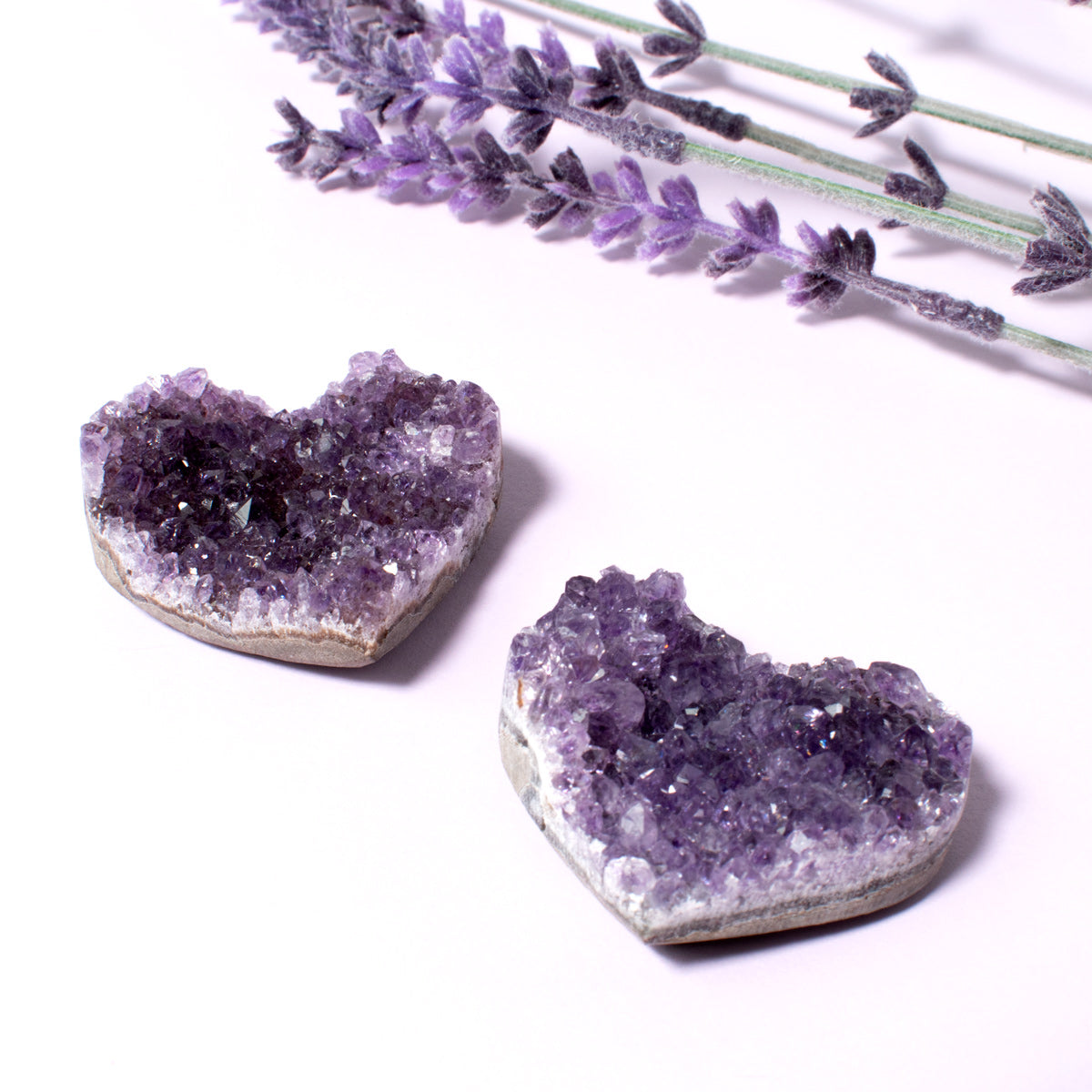 Amethyst Cluster Heart