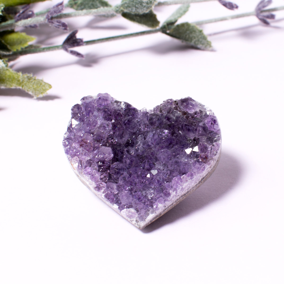Amethyst Cluster Heart