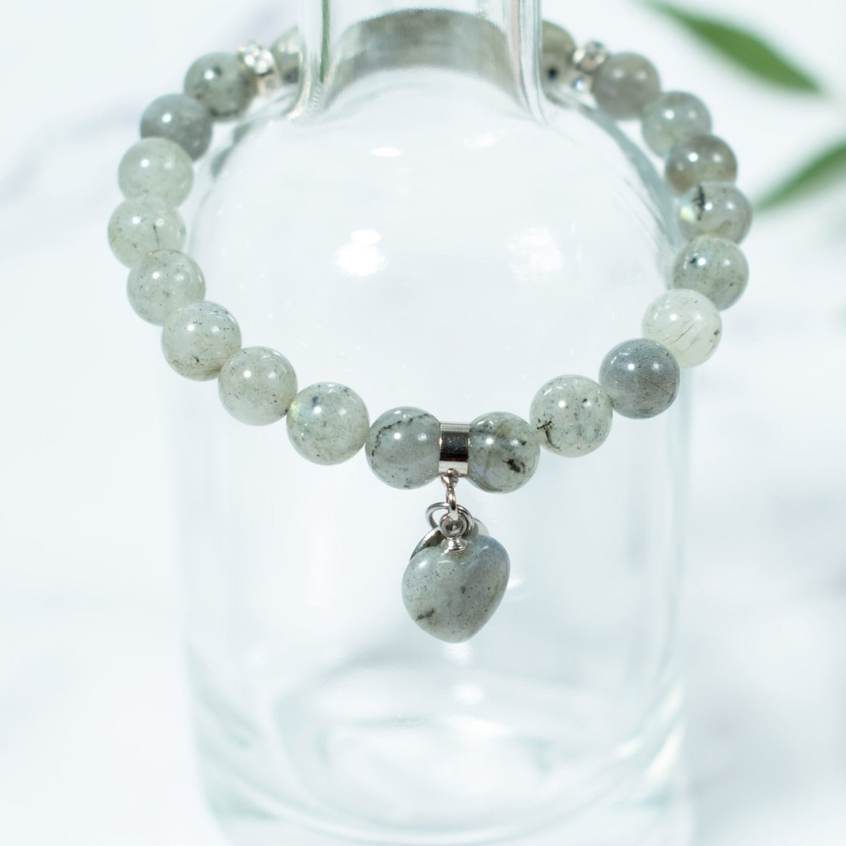 Labradorite Bracelet (Heart Charm)