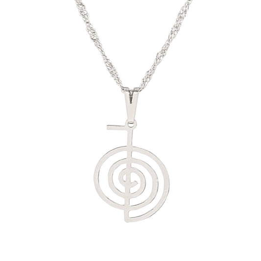 Cho Ku Rei Reiki Symbol Necklace (Silver)